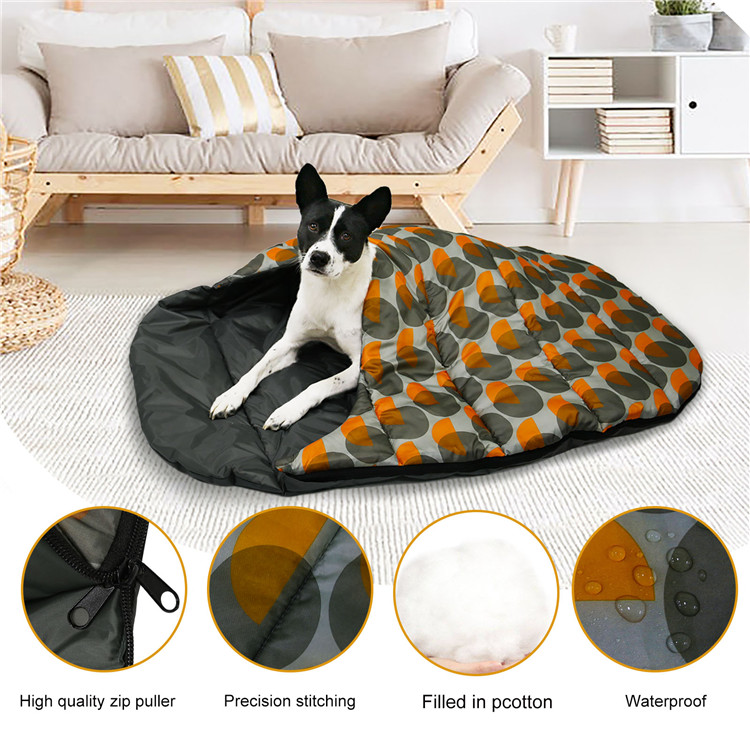Dog Sleeping Bag Camping Dog Bed Extra Durable Slightly Waterproof Cushion Bed
