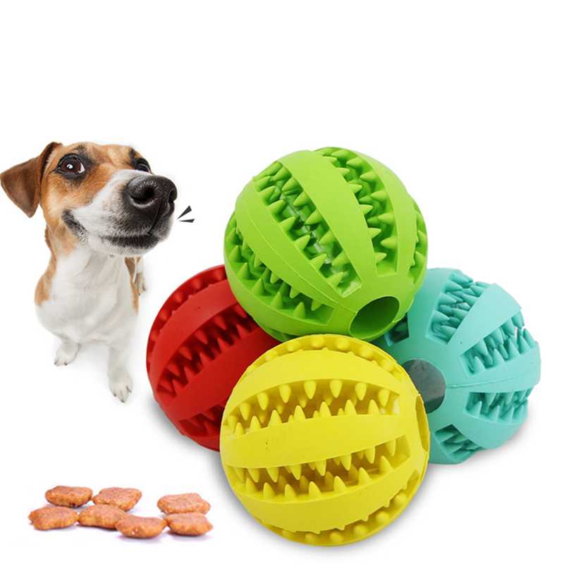 Dog Toy Interactive Rubber Balls Pet Dog Cat Puppy ElasticityTeeth Ball Dog Chew Toys Tooth Cleaning Balls