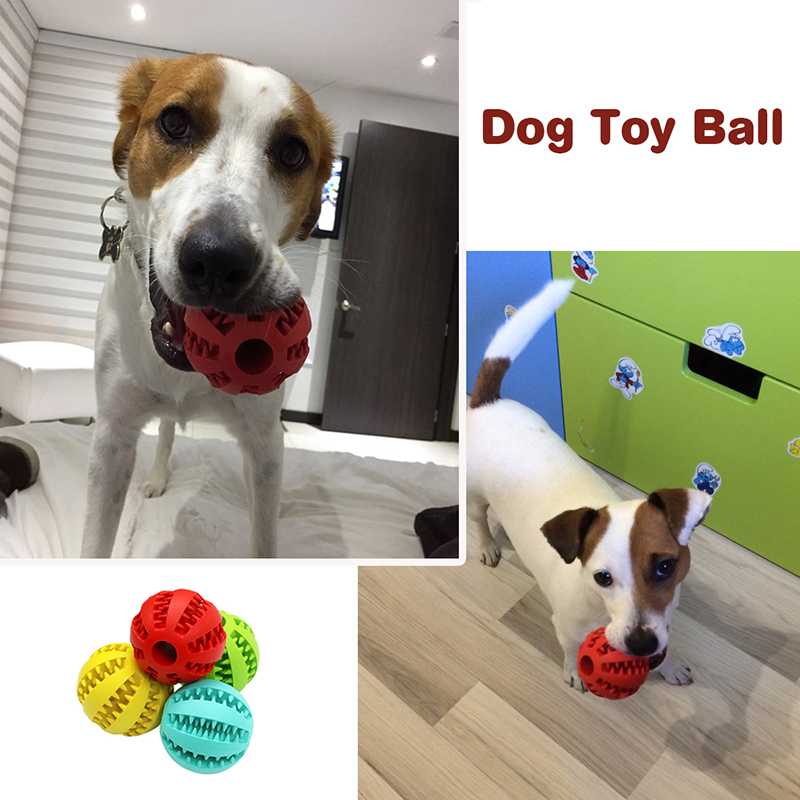 Dog Toy Interactive Rubber Balls Pet Dog Cat Puppy ElasticityTeeth Ball Dog Chew Toys Tooth Cleaning Balls