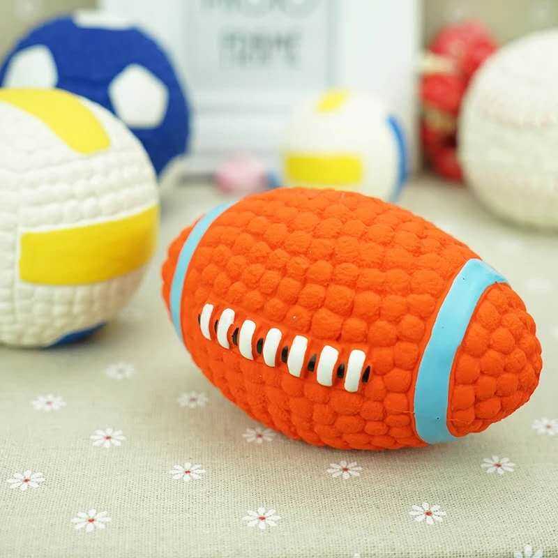 Dog Toy Set Soft Cat Football Volleyball Tennis Rugby Balls Dog Toy Ball Indestructable Dog Chew Toy