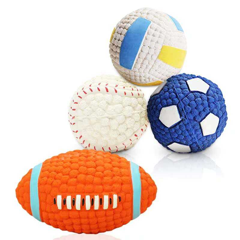 Dog Toy Set Soft Cat Football Volleyball Tennis Rugby Balls Dog Toy Ball Indestructable Dog Chew Toy