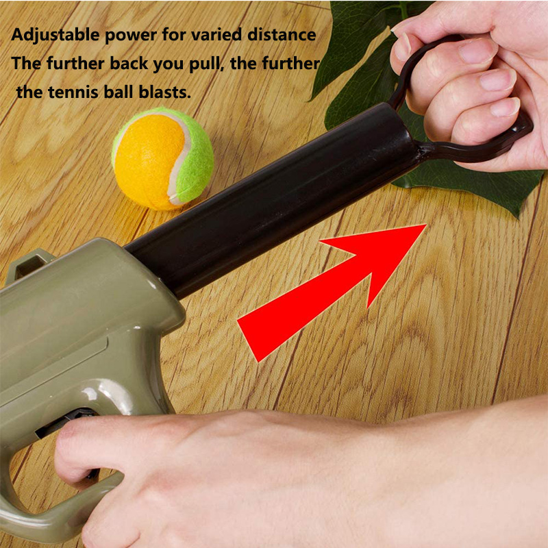 Dog Toys Interactive Pet Tennis Launcher Gun Durable Dog Ball Thrower Dog Launcher