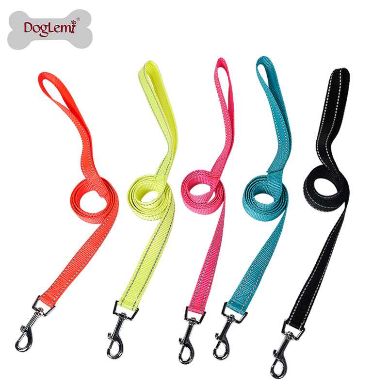 DogLemi Nylon Walking Pet Dog Leash High Visible Reflecting Dog Collars Leashes Harness Lead Leash