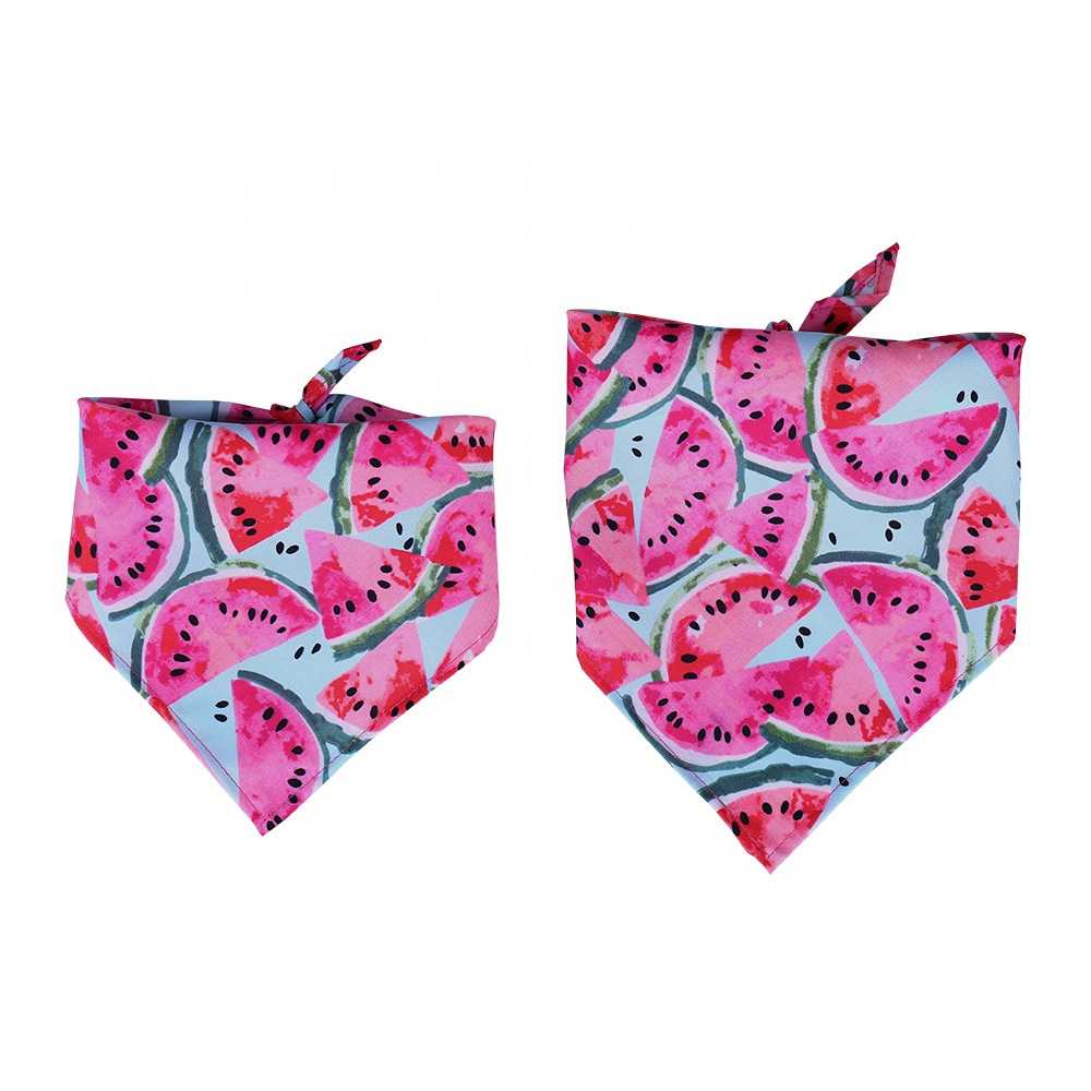 Donut Fruit Pattern Pet Dog Scarf Bibs Triangle Summer Bandana Dog Pet Puppy