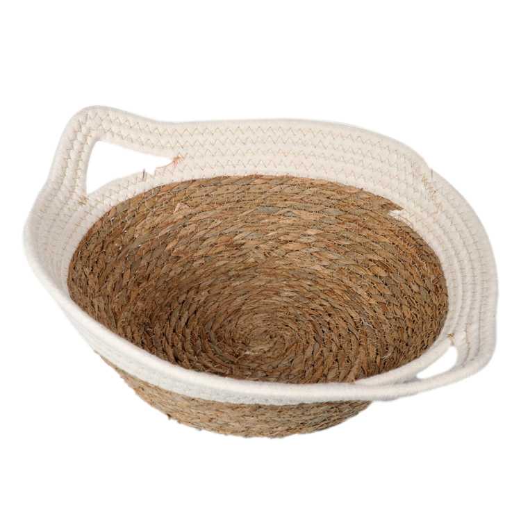 Double Handle Pet Bed High Round Pet Sofa Bed Cat Small Animals