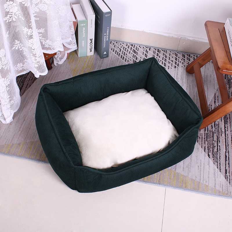 Drop Ship Dark Green Dog Kennel Threedimensional Stripes Pet Bed Liner Hous South Pet Bed