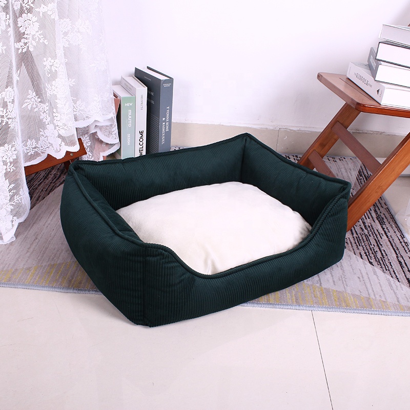 Drop Ship Dark Green Dog Kennel Threedimensional Stripes Pet Bed Liner Hous South Pet Bed
