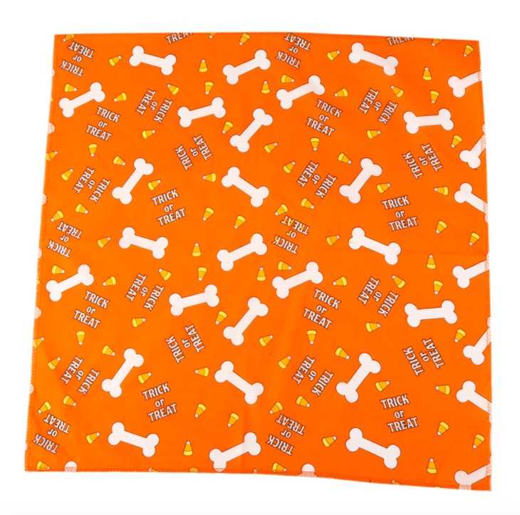 Drop Shipping Washable Reversible Double Layer Cotton Halloween Dog Bandanas Pumpkin Small medium larger Dogs Cats