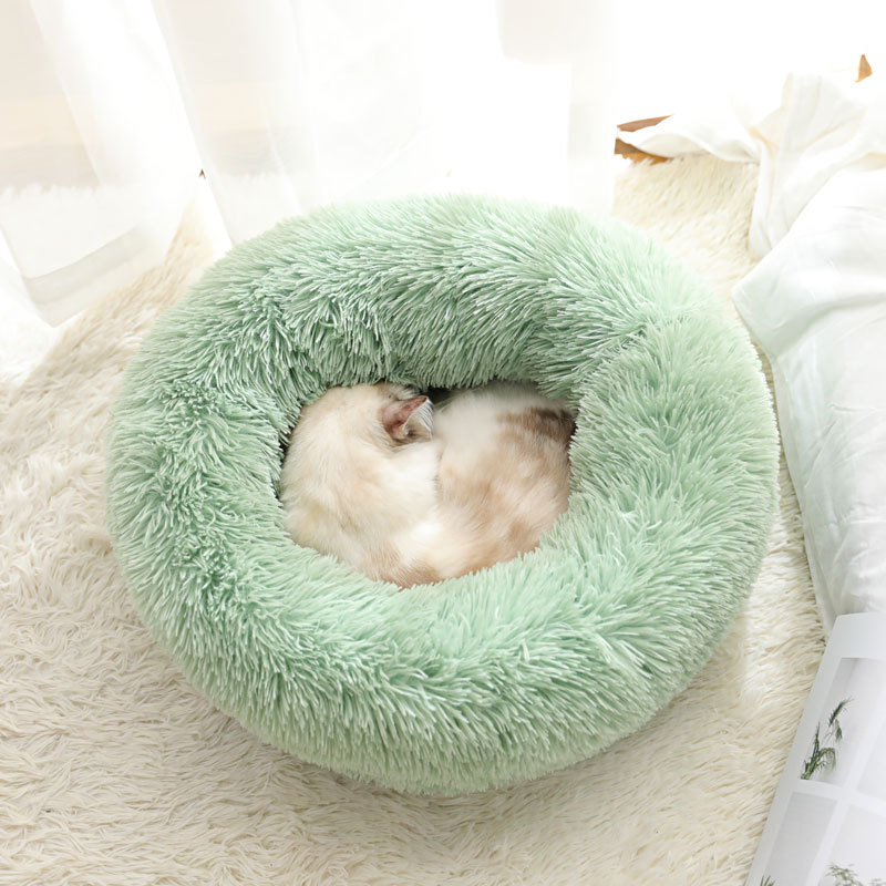 Dropshipping Winter Warming Deep Sleep Sweet Night Pet Bed Soft Dog Cushion Cat Pet House