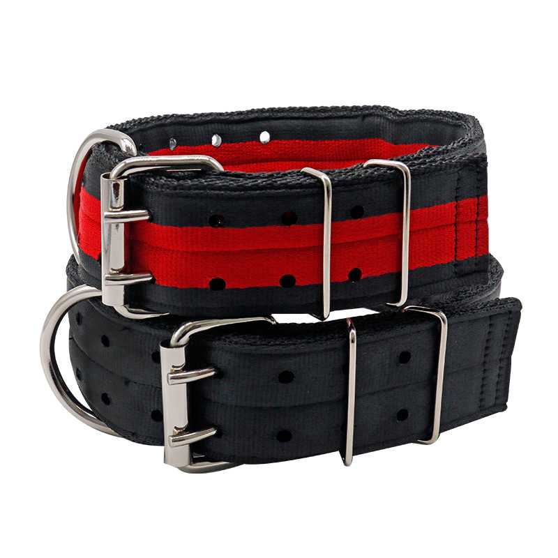 Durable 50mm Width Pitbull Dog Collar Heavy Duty Big Nylon Dog Collar With Metal Roller Buckle