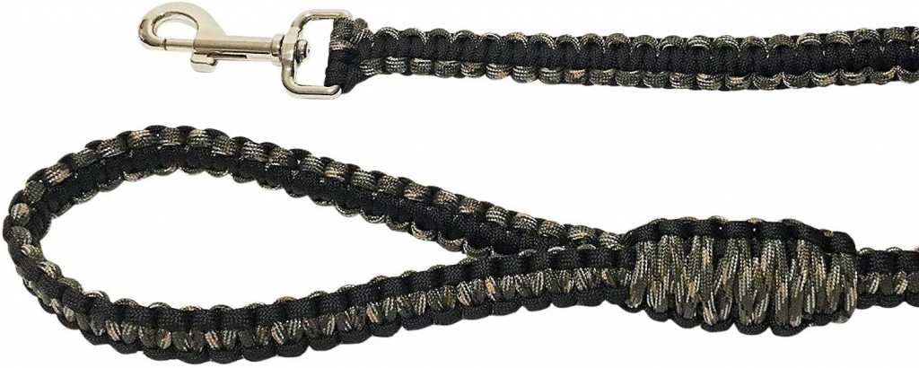 Durable Comfortable Paracord Pet Dog Leash With Strong Metal Clasp