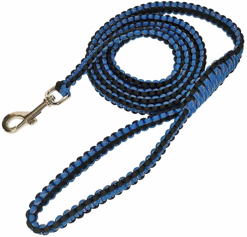 Durable Comfortable Paracord Pet Dog Leash With Strong Metal Clasp