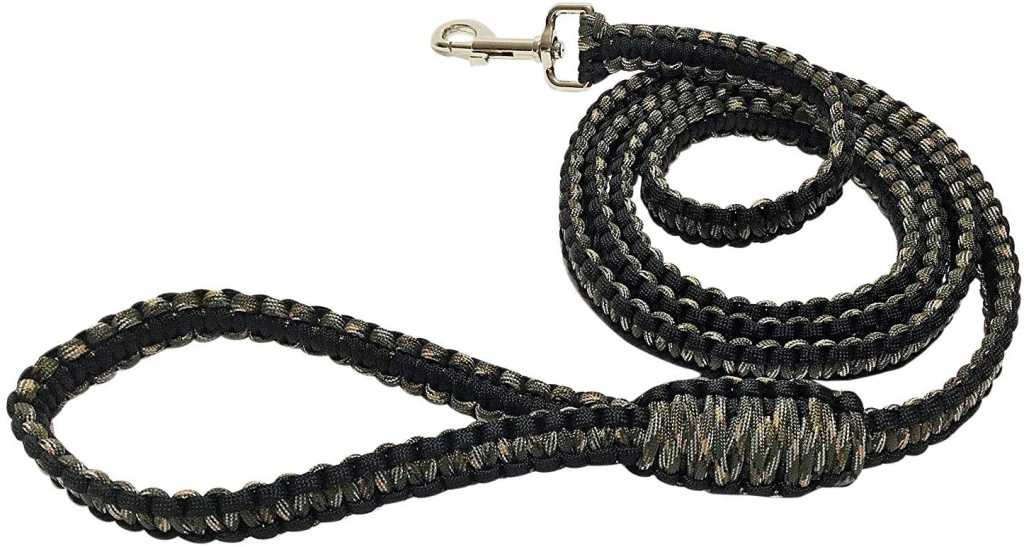 Durable Comfortable Paracord Pet Dog Leash With Strong Metal Clasp