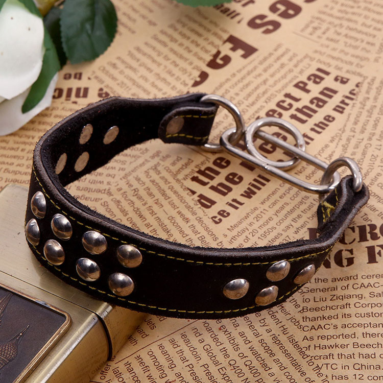 Durable Leather Greyhound Collars Pet Dog Leather Collar