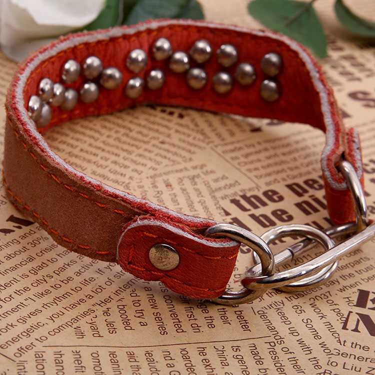 Durable Leather Greyhound Collars Pet Dog Leather Collar