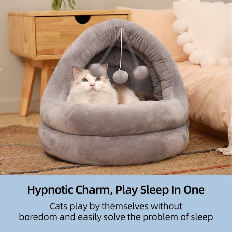 Durable Many Colors Custom Color Available Autumn Winter Thickened Plush Donut Pet Bed Cat Rest