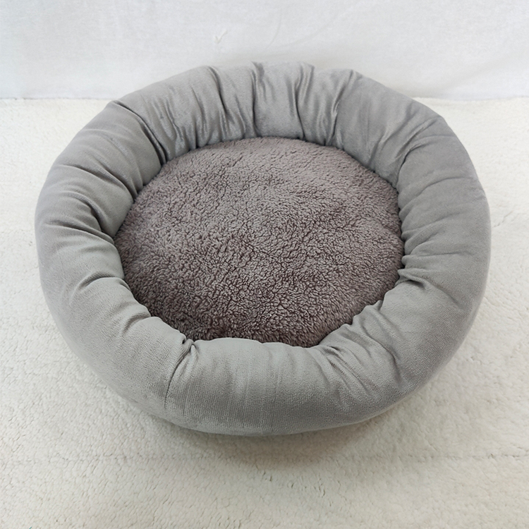 Durable Puppy Bed Kennel Pet Round Comfy Dog Bed Donut Dog Bed