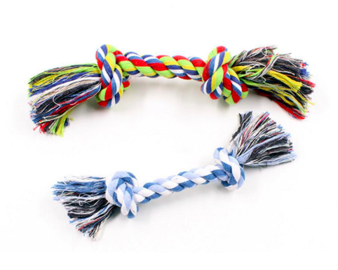 Eco Friendly Braided Knots Cotton Rope Dental Clean Pet Training Rope Dog Toy In