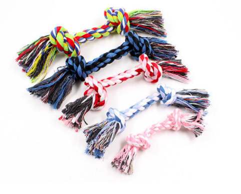 Eco Friendly Braided Knots Cotton Rope Dental Clean Pet Training Rope Dog Toy In