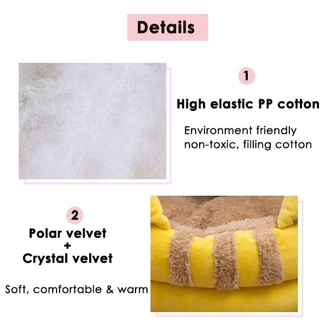 Eco Friendly PP Cotton All Seasons Keep Warm Moistureproof Cute Plush Comfortable Elevated Pet Supplies Bed
