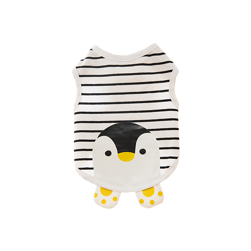 Environmentally Friendly Pet Clothes Striped Cartoon Pet Clothes