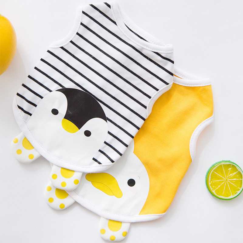 Environmentally Friendly Pet Clothes Striped Cartoon Pet Clothes