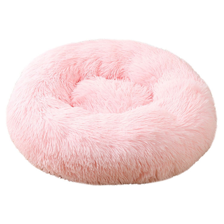 Faux Fur Ultra Soft Washable Dog Cushion Cat Bed Pet Beds Washable Plush Round Dog Bed