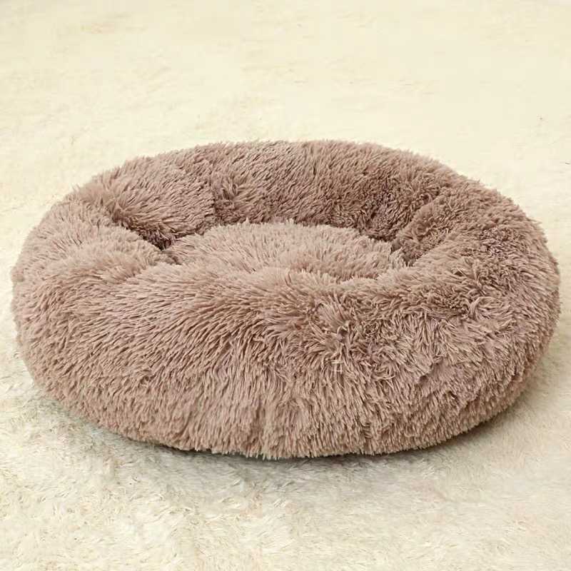 Fluffy Pet Bed Grey Dog Polyester Cloth Dog Sofa Couch Bed With Removable Cushion