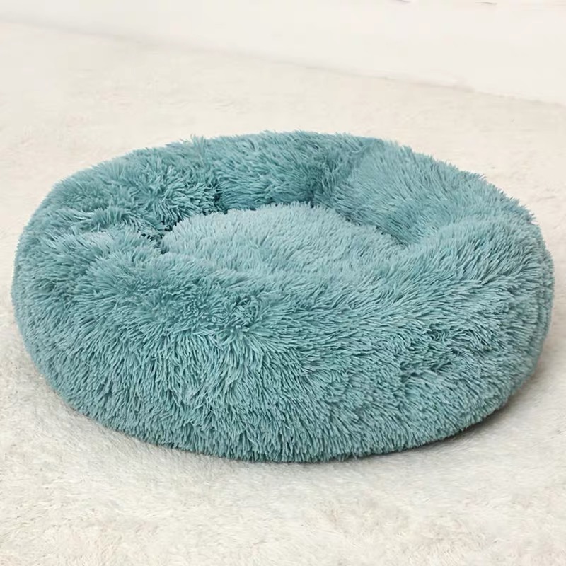 Fluffy Pet Bed Grey Dog Polyester Cloth Dog Sofa Couch Bed With Removable Cushion