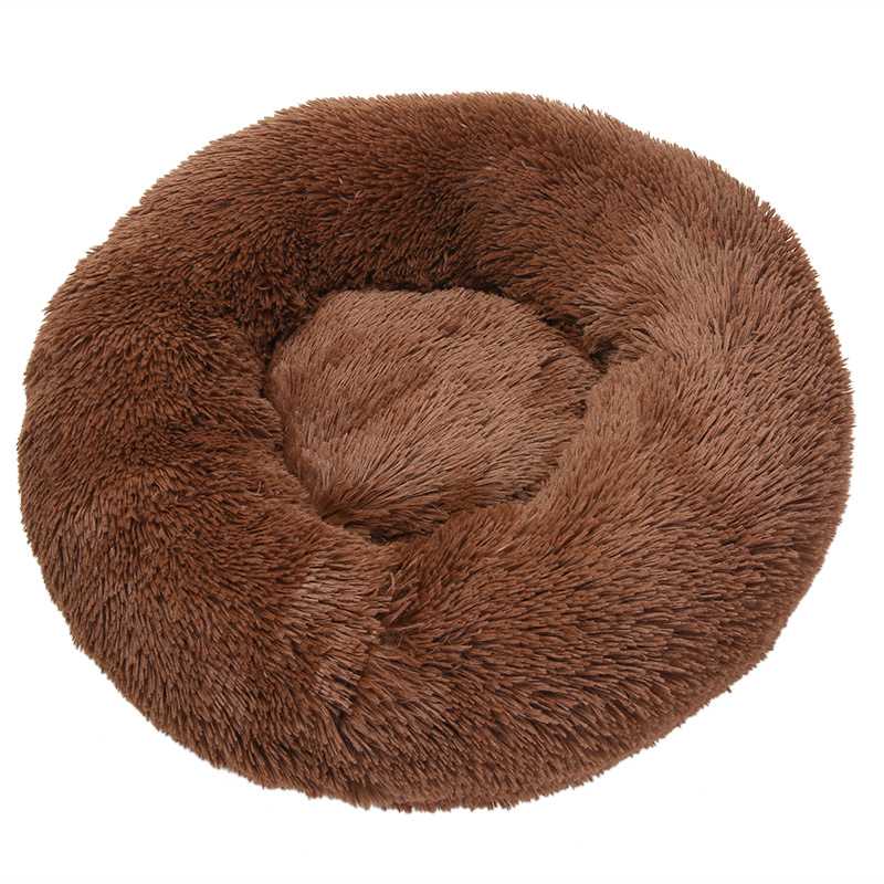 Fluffy Plush Donut Round Comfy Pet Dog Cat Bed