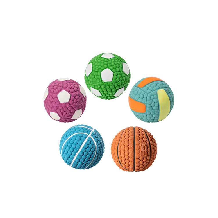 Funny Latex Interactive Pet Small Football Toy Grinding Squeaker Dog Ball