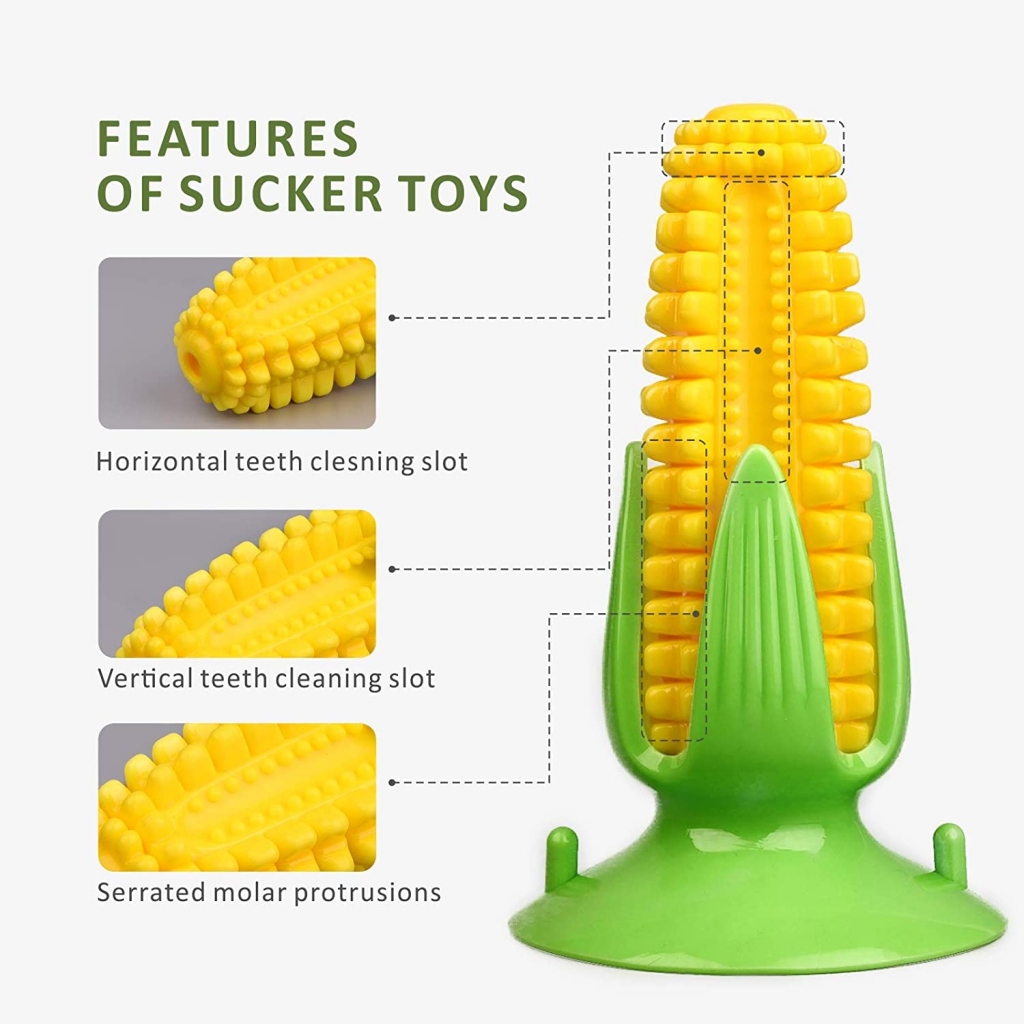 Funny Pet Toy Corn Shaped Dog Chew Toys Puppy Dog Teeth Cleaning Dental Toy Small Medium Large Dogs