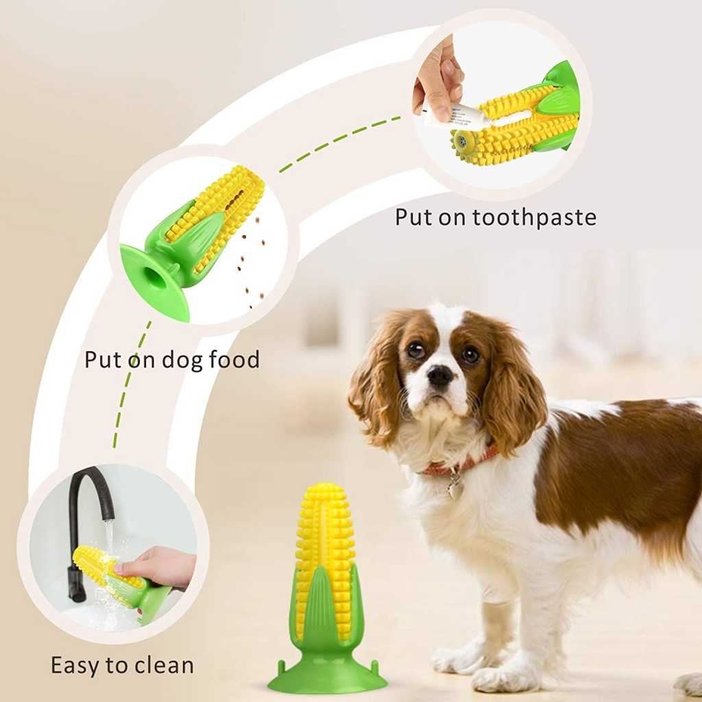 Funny Pet Toy Corn Shaped Dog Chew Toys Puppy Dog Teeth Cleaning Dental Toy Small Medium Large Dogs