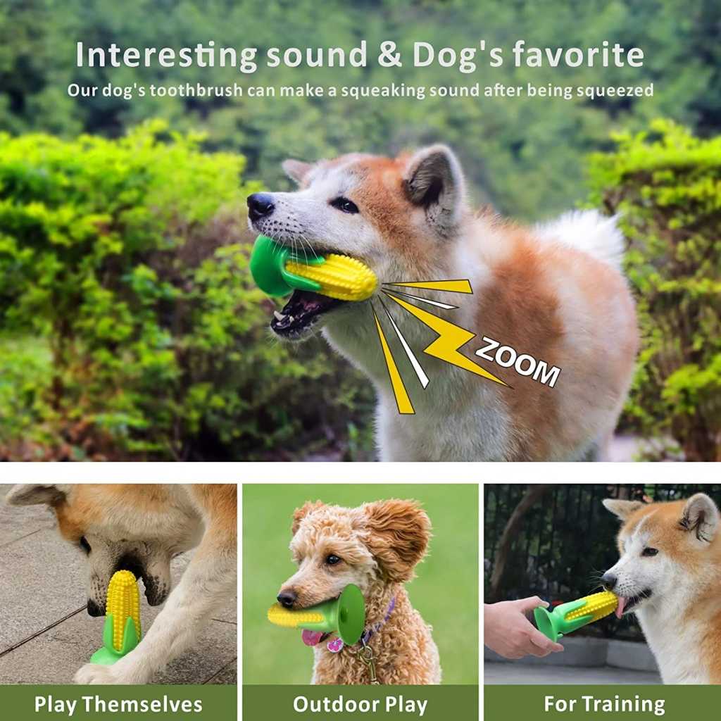 Funny Pet Toy Corn Shaped Dog Chew Toys Puppy Dog Teeth Cleaning Dental Toy Small Medium Large Dogs