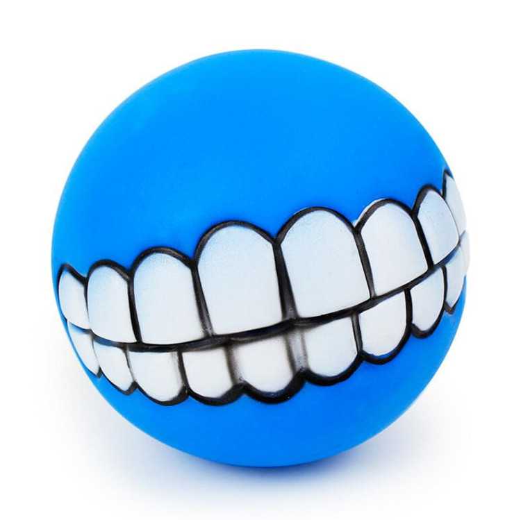 Funny Pet Toys Spherical Teeth Training Sound Vinyl Rubber Dog Ball Toy