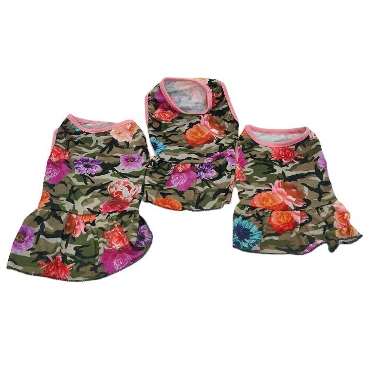 Garment Flower Small Red Summer Sport Puppy Pet Supplies Dog Dress Customized Skirt