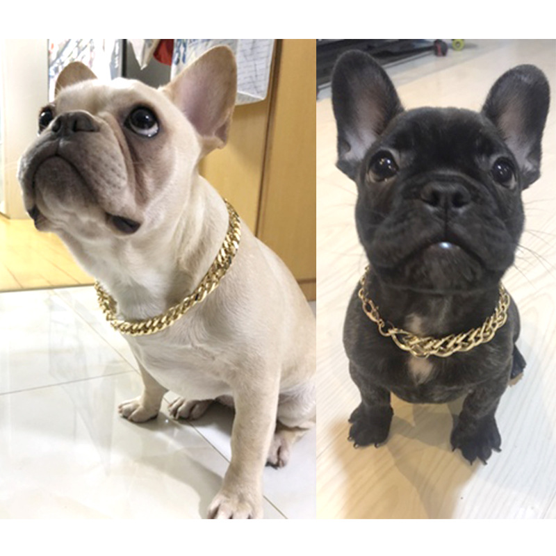 Gold Sliver Plastic Chain Big Dog Collar Custom Dog Collar Cuban Chain Necklace Products Pet Accessories