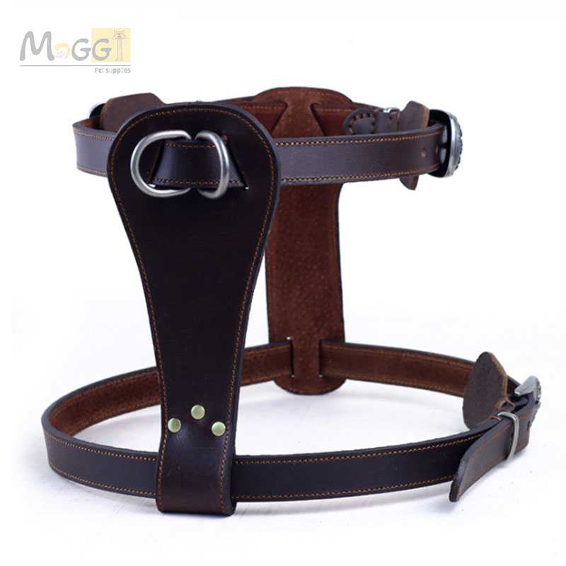 Good Technology Production Leather Pet Training Harness Led Safer Dog Harness