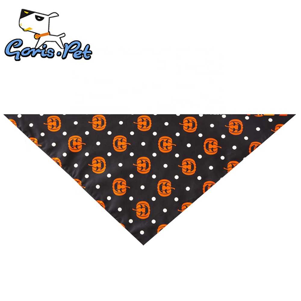 Halloween Pet Bowtie Bandana Cotton Scarf Bib Grooming Triangular Bandage Collar Dogs