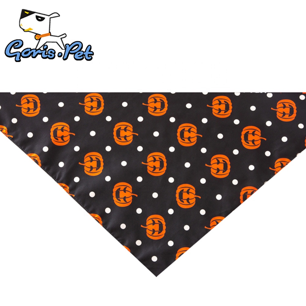 Halloween Pet Bowtie Bandana Cotton Scarf Bib Grooming Triangular Bandage Collar Dogs