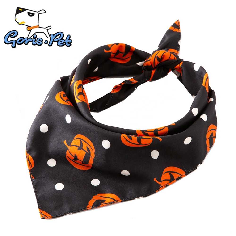 Halloween Pet Bowtie Bandana Cotton Scarf Bib Grooming Triangular Bandage Collar Dogs