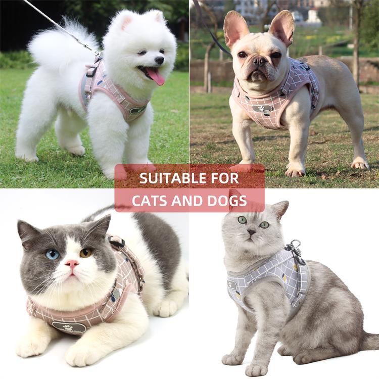 Harnais Pour Chien Reflective Pet Dog Harness Vest Custom Dog Leash Set