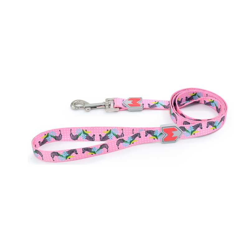 Heat Transfer Print Pet Dog Collar Dog Leash Set With Pattern