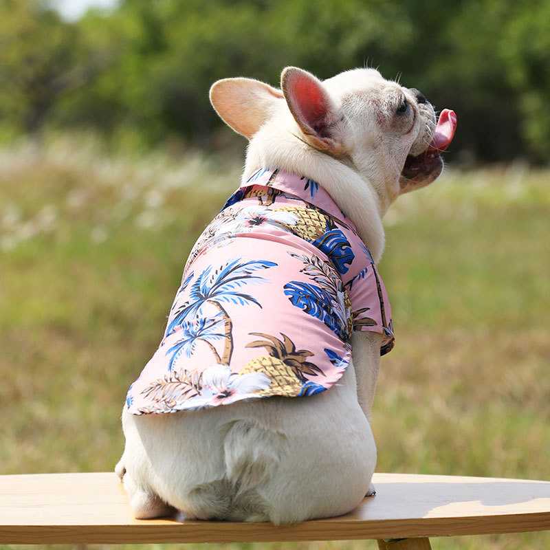 High Grade Hawaii Summer Dog Shirts Holiday Pineapple Pattern Pet Cloth