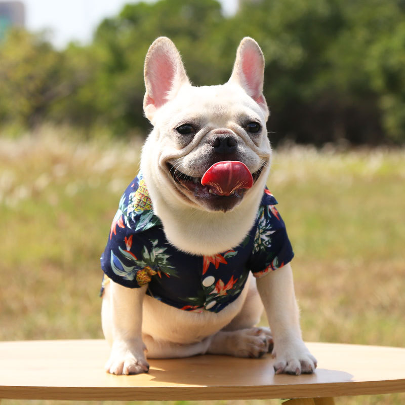 High Grade Hawaii Summer Dog Shirts Holiday Pineapple Pattern Pet Cloth