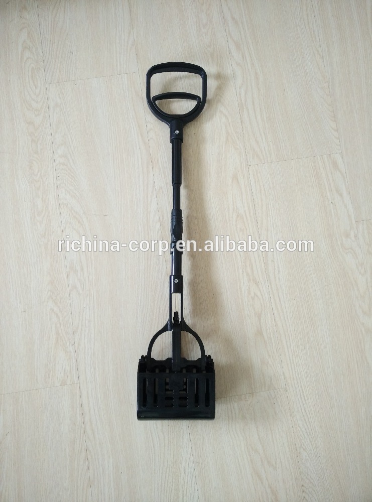 Hollow Decorative Pattern Blade Long Handle Folded Dog Poop Scoop