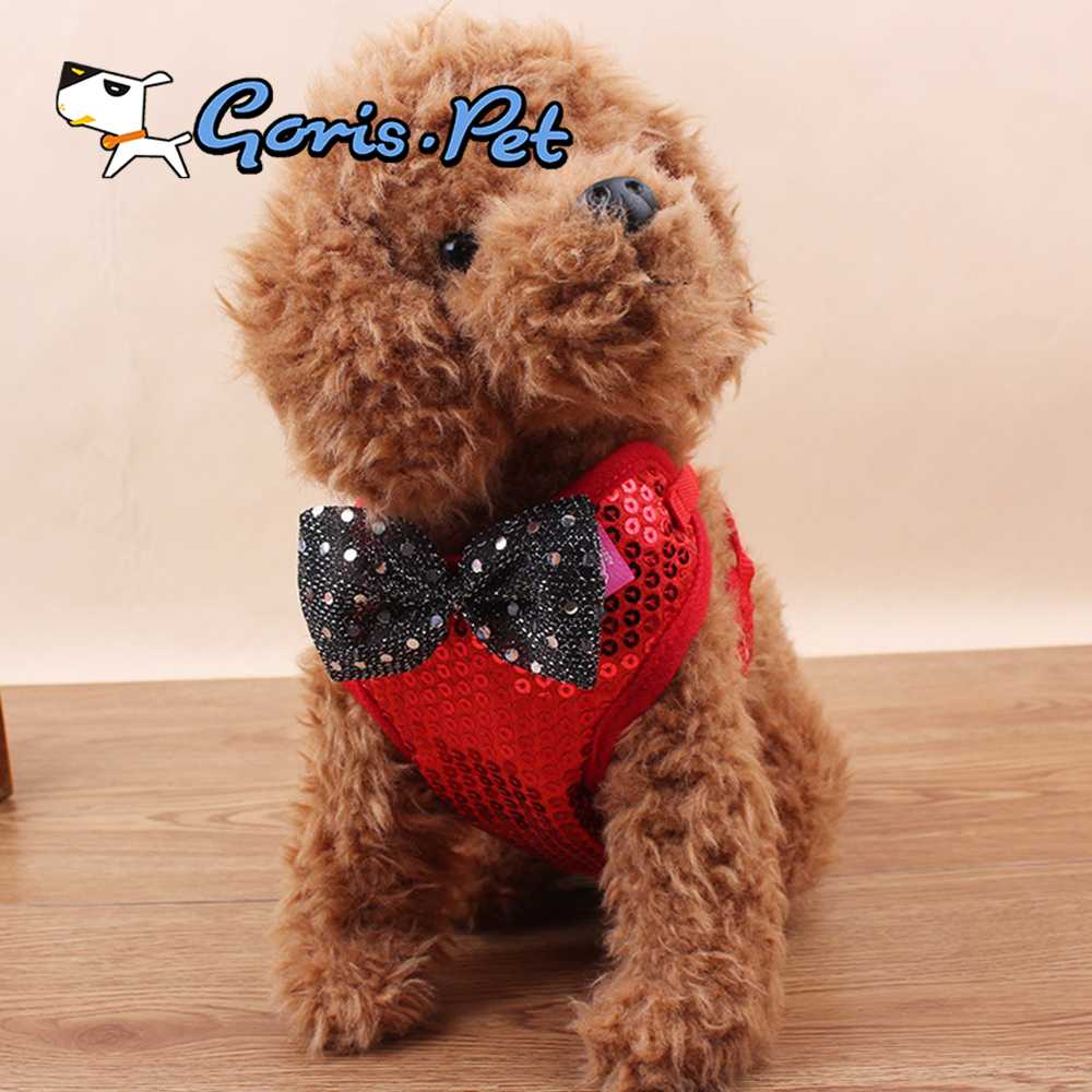 Hotsale Shine Bling Sequins Bow Ties Pet Harness Vest Dogs