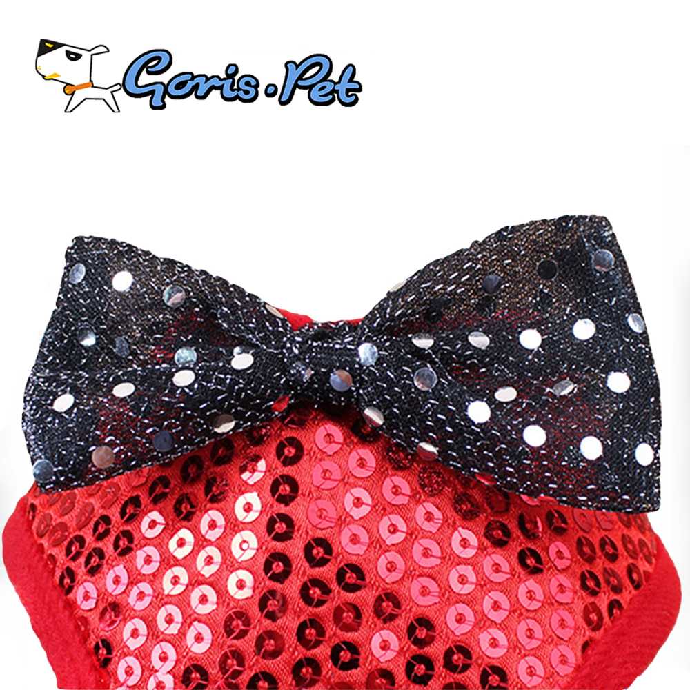 Hotsale Shine Bling Sequins Bow Ties Pet Harness Vest Dogs