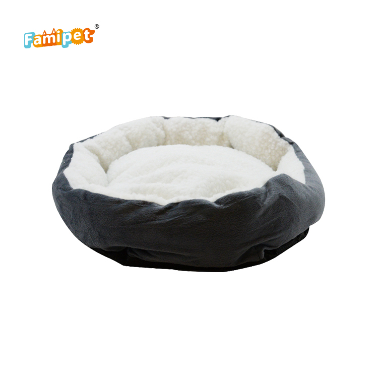 In Stock Pet Bed China Manufacture Fluffy Round Pet Bed Dog