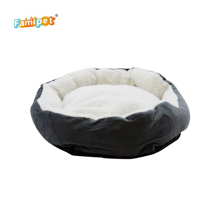 In Stock Pet Bed China Manufacture Fluffy Round Pet Bed Dog